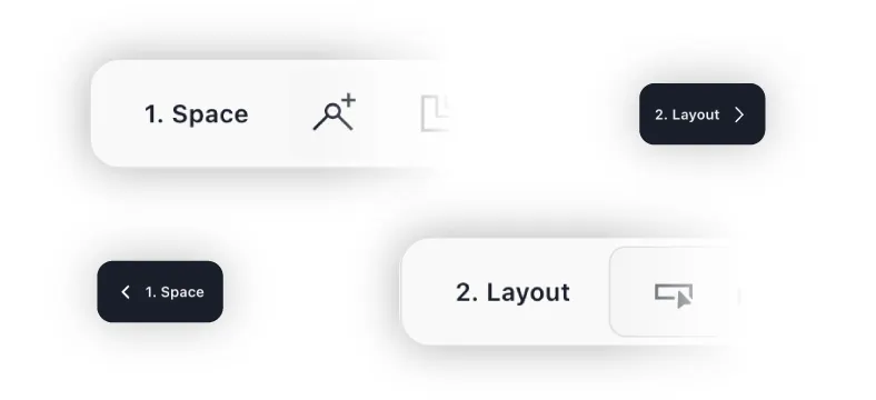 Room shape and active layout settings used as inputs.